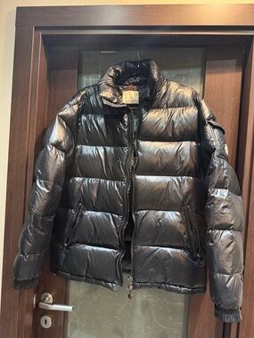 Moncler Black Shiny Quilted Puffer Jacket
